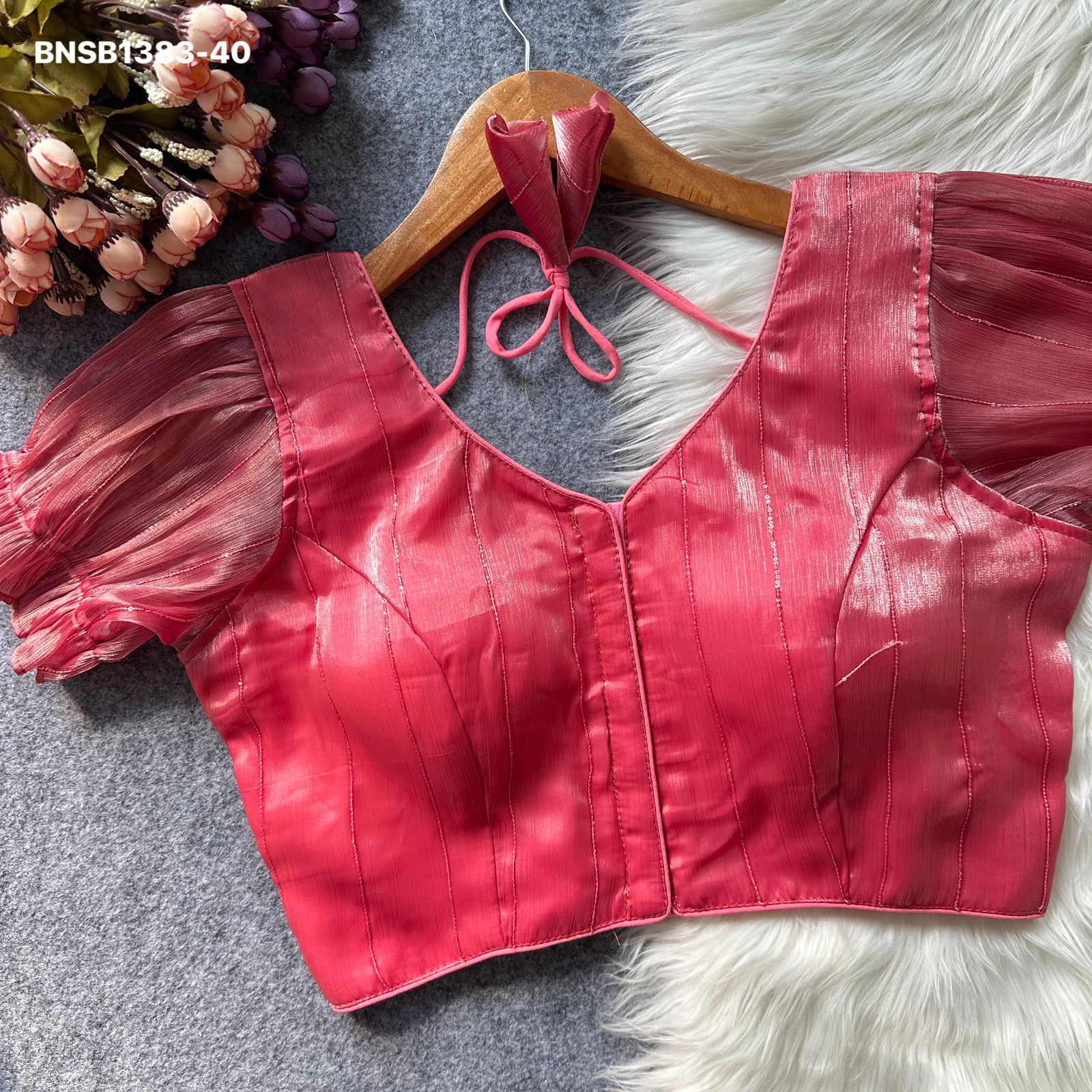 Two tone Zimi chu slub-Pink